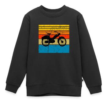 Mobylette Mobylette Mobylette Mobylette Mokick - Sweat Premium enfant bio - noir - Devant - AI Model Kid Female (0cm)
