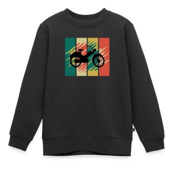 Mobylette Mobylette Mobylette Mobylette Mokick - Sweat Premium enfant bio - noir - Devant - AI Model Kid Female (0cm)