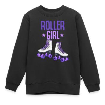 Rollschuhe - Kinder Premium Organic Sweatshirt - Schwarz - Vorne - AI Model Kid Female (0cm)