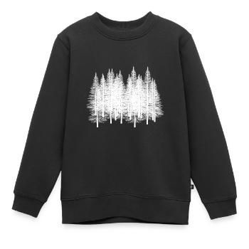 Forêts Forêt Forêt Idée Cadeau Camping - Sweat Premium enfant bio - noir - Devant - AI Model Kid Female (0cm)