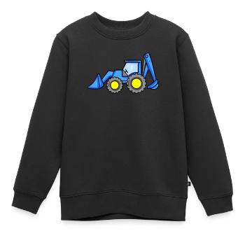 Chantier de chantier de dragage - Sweat Premium enfant bio - noir - Devant - AI Model Kid Female (0cm)