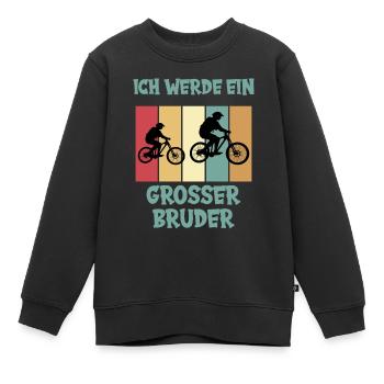 Ich werde großer Bruder - Kinder Premium Organic Sweatshirt - Schwarz - Vorne - AI Model Kid Female (0cm)