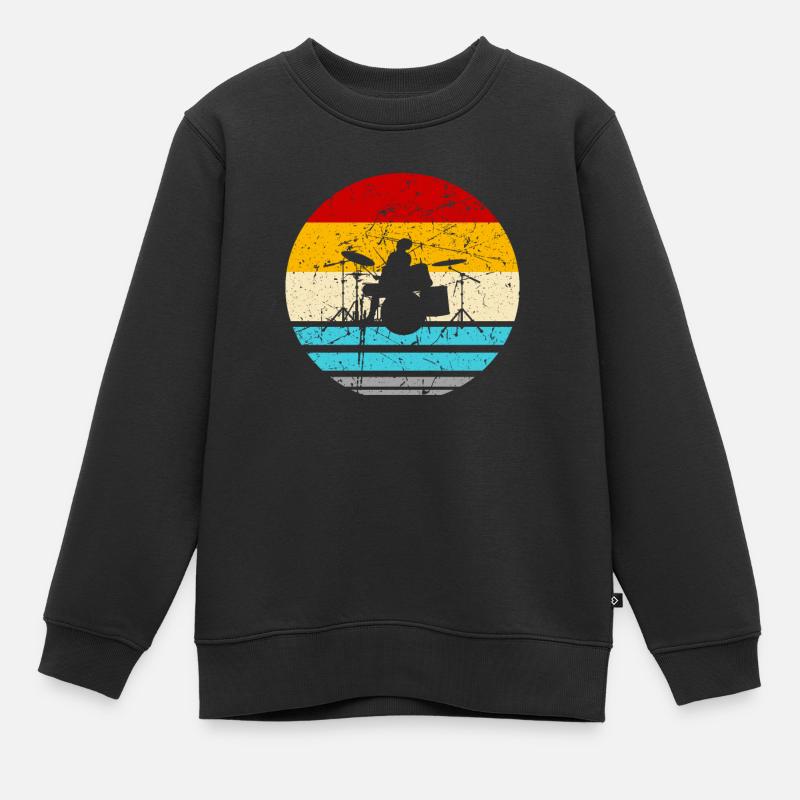 Schlagzeug Kinder - Kinder Premium Organic Sweatshirt - Schwarz