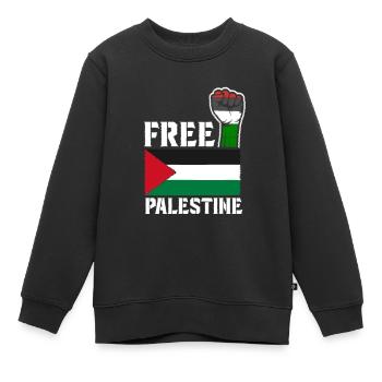 Palestine libre - Liberté pour la Palestine - Sweat Premium enfant bio - noir - Devant - AI Model Kid Female (0cm)