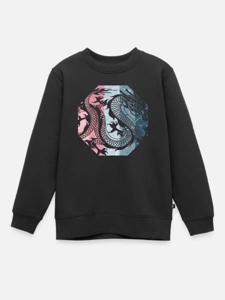 Chinesischer Drache - Kinder Premium Organic Sweatshirt - Schwarz