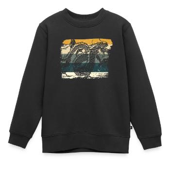Dragon chinois - Sweat Premium enfant bio - noir - Devant - AI Model Kid Female (0cm)