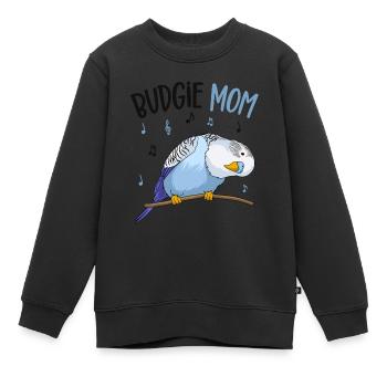 Wellensittich - Kinder Premium Organic Sweatshirt - Schwarz - Vorne - AI Model Kid Female (0cm)