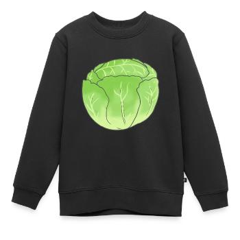 Eisbergsalat Kohl Gemüse Bio Vegetarisch Garten - Kinder Premium Organic Sweatshirt - Schwarz - Vorne - AI Model Kid Female (0cm)