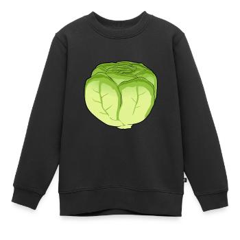 Eisbergsalat Salat Kohl Kohlkopf Gemüse Küche - Kinder Premium Organic Sweatshirt - Schwarz - Vorne - AI Model Kid Female (0cm)