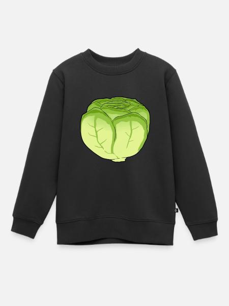 Eisbergsalat Salat Kohl Kohlkopf Gemüse Küche - Kinder Premium Organic Sweatshirt - Schwarz