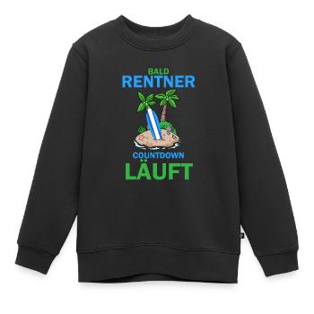 Bald Rentner - Kinder Premium Organic Sweatshirt - Schwarz - Vorne - AI Model Kid Female (0cm)