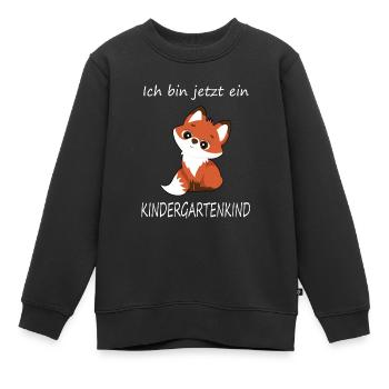 Ich bin jetzt ein Kindergartenkind niedlicher - Kinder Premium Organic Sweatshirt - Schwarz - Vorne - AI Model Kid Female (0cm)