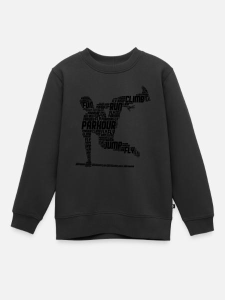 Parkour - Kinder Premium Organic Sweatshirt - Schwarz