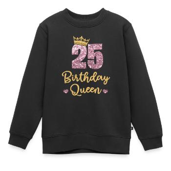 25ème anniversaire Reine 25 ans 25 ans Vingt-cinq - Sweat Premium enfant bio - noir - Devant - AI Model Kid Female (0cm)