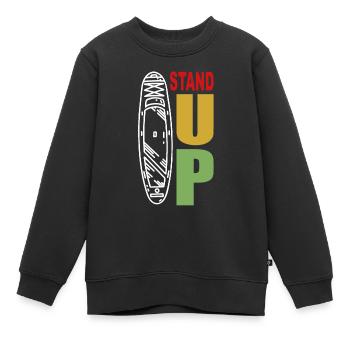 Stand Up Paddle Board - SUP Board Paddle Board - Kinder Premium Organic Sweatshirt - Schwarz - Vorne - AI Model Kid Female (0cm)