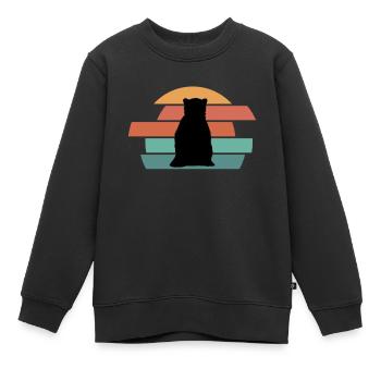Bär Wildnis Braunbär - Kinder Premium Organic Sweatshirt - Schwarz - Vorne - AI Model Kid Female (0cm)