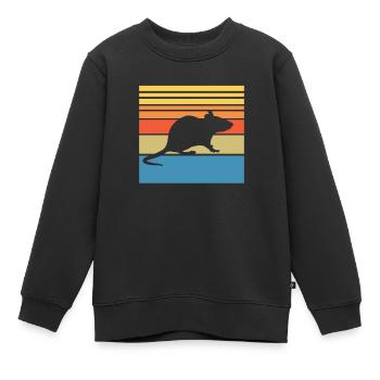 Souris - Sweat Premium enfant bio - noir - Devant - AI Model Kid Female (0cm)