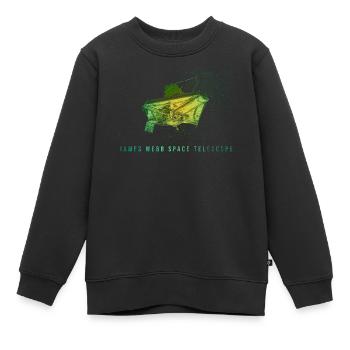 James Webb Télescope spatial - Sweat Premium enfant bio - noir - Devant - AI Model Kid Female (0cm)