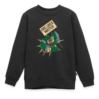 Orc Lives Matter - Kinder Premium Organic Sweatshirt - Schwarz - Vorne - AI Model Kid Female (0cm)