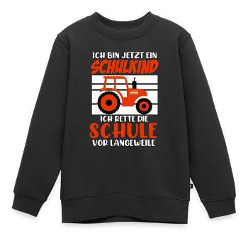 Schulkind 2021 rettet Schule vor Langeweile - Kinder Premium Organic Sweatshirt - Schwarz - Vorne - AI Model Kid Female (0cm)