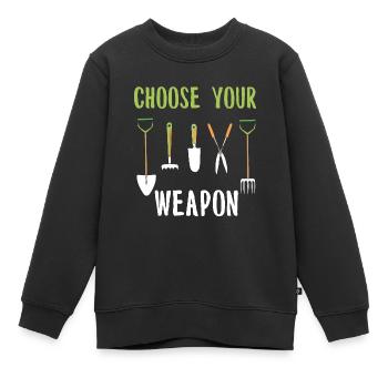 Jardin cadeau jardinier jardinage plantes Parterre - Sweat Premium enfant bio - noir - Devant - AI Model Kid Female (0cm)