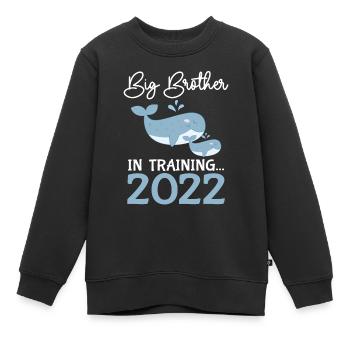 Großer Bruder 2022 Kennenlernen - Kinder Premium Organic Sweatshirt - Schwarz - Vorne - AI Model Kid Female (0cm)