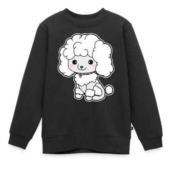 Pudel - Kinder Premium Organic Sweatshirt - Schwarz - Vorne - AI Model Kid Female (0cm)