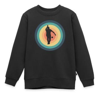 Pétanque Pétanque Pétanque Pétanque Boules Boules - Sweat Premium enfant bio - noir - Devant - AI Model Kid Female (0cm)