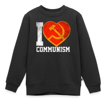 Ich liebe Kommunismus - Kinder Premium Organic Sweatshirt - Schwarz - Vorne - AI Model Kid Female (0cm)