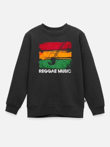 Reggae Musik - Kinder Premium Organic Sweatshirt - Schwarz