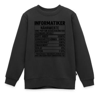 Programmierer Informatiker Informatik - Kinder Premium Organic Sweatshirt - Schwarz - Vorne - AI Model Kid Female (0cm)