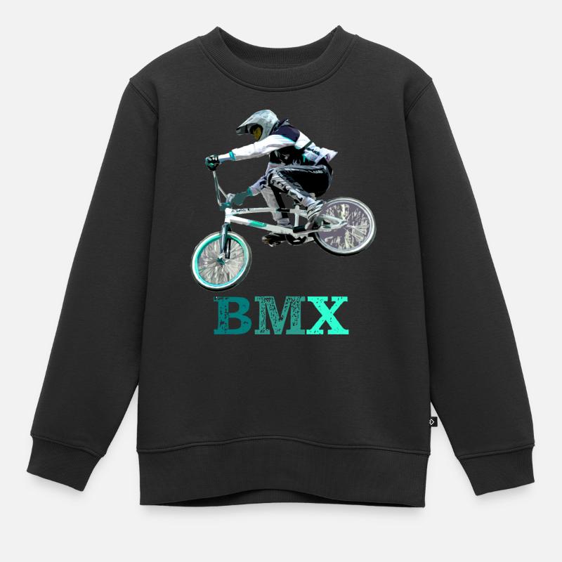 bmx racing - Sweat Premium enfant bio - noir
