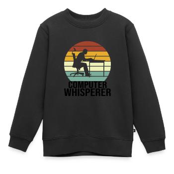 Programmeur informaticien informatique - Sweat Premium enfant bio - noir - Devant - AI Model Kid Female (0cm)