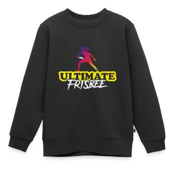 Frisbee Ultimate Frisbee Frisbeespieler - Kinder Premium Organic Sweatshirt - Schwarz - Vorne - AI Model Kid Female (0cm)