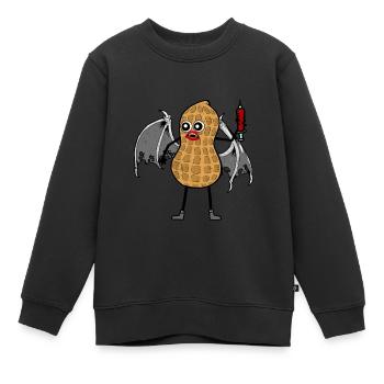 Horreur Cacahuète Vampire Halloween Sangsueur Seringue - Sweat Premium enfant bio - noir - Devant - AI Model Kid Female (0cm)