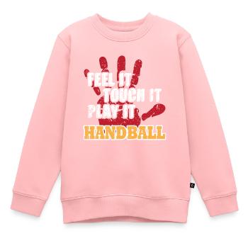Handball Handballer Handballspieler Trainer - Kinder Premium Organic Sweatshirt - Rosa - Vorne - AI Model Kid Female (0cm)