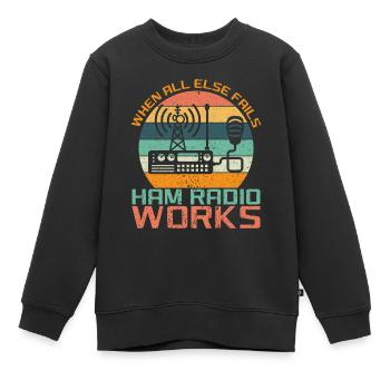 Funk Amateur Funker Funken Radio Hobby Geschenk - Kinder Premium Organic Sweatshirt - Schwarz - Vorne - AI Model Kid Female (0cm)