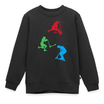 Scooter Freestyle Stuntscooter Scooter Driver - Kids Premium Organic Sweatshirt - black - Front - AI Model Kid Female (0cm)