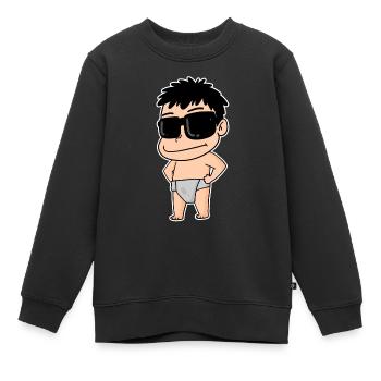 Bébé cool - Sweat Premium enfant bio - noir - Devant - AI Model Kid Female (0cm)