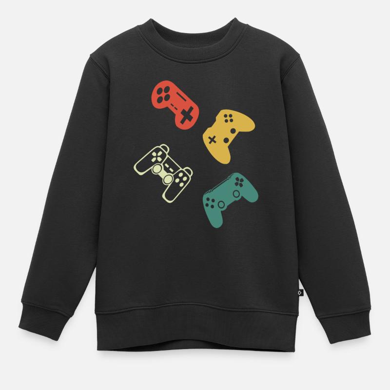 Gamer Controller Gaming Player - Jeux vidéo - Sweat Premium enfant bio - noir