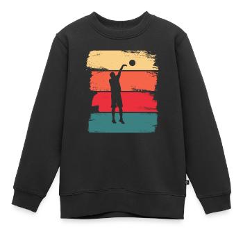 Basketball Basketballer Basketball Spieler - Kinder Premium Organic Sweatshirt - Schwarz - Vorne - AI Model Kid Female (0cm)