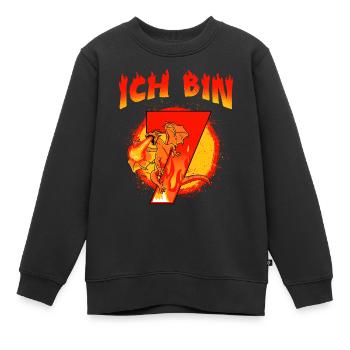 7 Geburtstag Junge 7 Jahre alt Drache - Kinder Premium Organic Sweatshirt - Schwarz - Vorne - AI Model Kid Female (0cm)