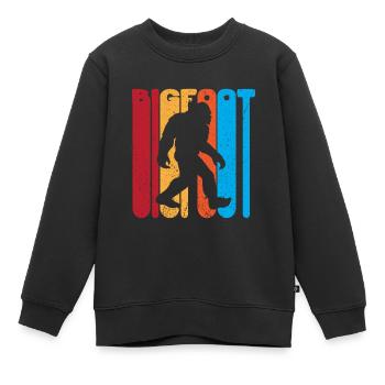 Bigfoot Sasquatch Yeti - Kinder Premium Organic Sweatshirt - Schwarz - Vorne - AI Model Kid Female (0cm)