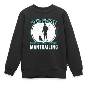 Suchhund Findehund Fährtenhund Mantrailer - Kinder Premium Organic Sweatshirt - Schwarz - Vorne - AI Model Kid Female (0cm)