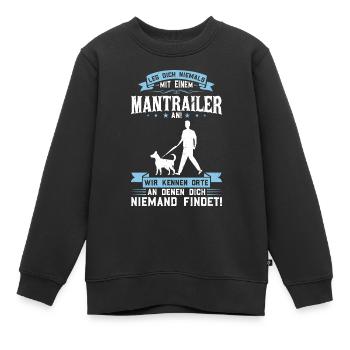 Suchhund Findehund Fährtenhund Mantrailer - Kinder Premium Organic Sweatshirt - Schwarz - Vorne - AI Model Kid Female (0cm)