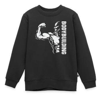 Bodybuilder Body Building Strength Training Cadeau - Sweat Premium enfant bio - noir - Devant - AI Model Kid Female (0cm)