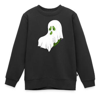 GhostBean - Kinder Premium Organic Sweatshirt - Schwarz - Vorne - AI Model Kid Female (0cm)