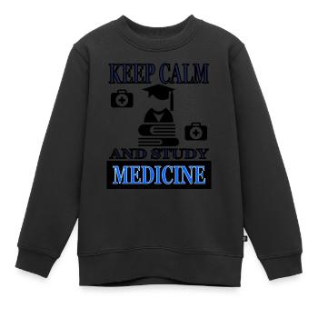 Medizin studieren Medizin-Student - Kinder Premium Organic Sweatshirt - Schwarz - Vorne - AI Model Kid Female (0cm)