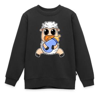 Baby Schaf - Kinder Premium Organic Sweatshirt - Schwarz - Vorne - AI Model Kid Female (0cm)