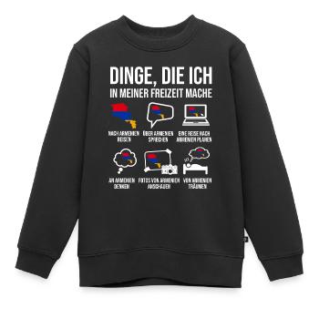 Armenien Spruch Heimatland Armenier - Kinder Premium Organic Sweatshirt - Schwarz - Vorne - AI Model Kid Female (0cm)
